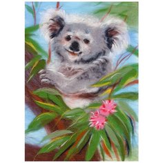 Картина из шерсти Woolla "Добродушная коала" (WA-0136)