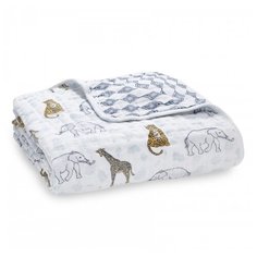 Одеяло Aden&Anais Jungle 120х120 см светло-серый