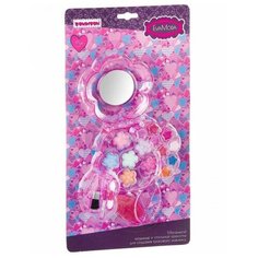 Набор детской декор. косметики Bondibon Eva Moda, CRD 34*18*3 см; косметичка-цветок с листом 3х-уров