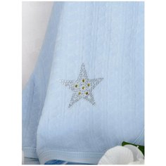 Одеяло на выписку для мальчиков, с подкладкой, размер 90х90 см, цвет: голубой Triya
