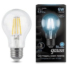 Лампочка светодиодная Gauss, 102802206, 6W, E27 (комплект из 3 штук)