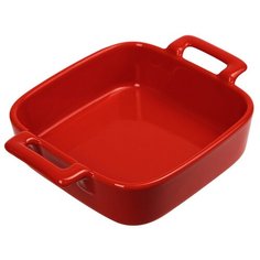 ФОРМА для запекания 130х130х40мм с двумя ручками красная "Corone Colore"