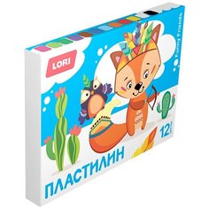 Пластилин Funny Friends, 12 цветов, по 15 гр., без европодвеса LORI Плф-003