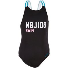 Купальник слитный для девочек Vega NBJI, размер: 160-166 CM 14-15, цвет: Черный NABAIJI Х Декатлон Decathlon