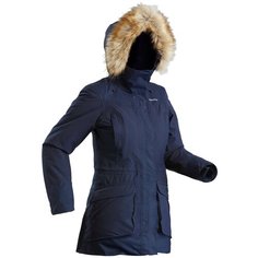 Парка теплая водонепроницаемая для походов SH500 U–WARM женская синяя, размер: XXL, цвет: Асфальтово-Синий QUECHUA Х Декатлон Decathlon