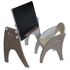 Набор мебели Интехпроект Буквы-Цифры парта-мольберт-стульчик латте