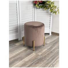 Пуф RICE BLUVEL-38 LATTE велюр / ножки GOLD M-CITY