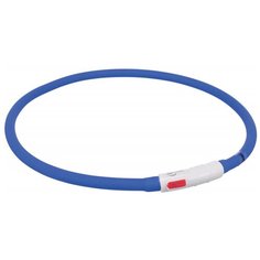 Ошейник TRIXIE USB Flash Light XS-XL 12640-12647, 70 см голубой королевский