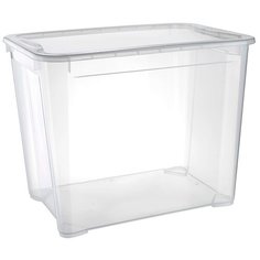 КОНТЕЙНЕР 70л 555х390х435мм с крышкой прозрачный, ПП [433204601] Бытпласт