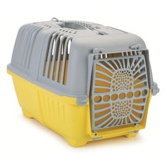 Клиппер-переноска для кошек и собак Beeztees Pratiko 48х31х33 см серо-желтый