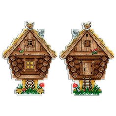 Набор для вышивания крестиком Жар-птица "Избушка на курьих ножках", 13*17 см