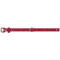 Ошейник DEZZIE из искусственного нубука 18-23 см красный