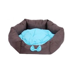 Лежак для собак и кошек Lion Комфорт М 63х59х16 см синий