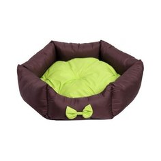 Лежак для собак и кошек Lion Комфорт М 63х59х16 см зеленый