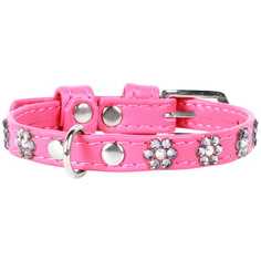 Ошейник COLLAR Glamour Цветочек 3251 18-21 см розовый
