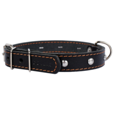 Ошейник COLLAR одинарный с украшением 0023 24-32 см черный