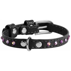 Ошейник COLLAR Glamour с клеевыми стразами 3250 18-21 см черный