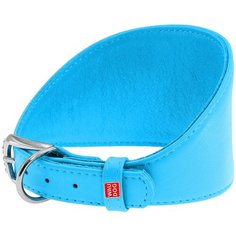 Ошейник WAU DOG Glamour для борзых 20 мм 34-40 см голубой