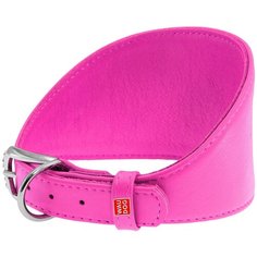 Ошейник WAU DOG Glamour для борзых 20 мм 34-40 см розовый