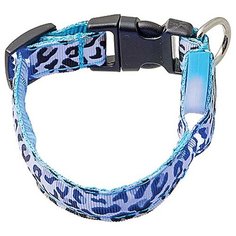 Ошейник Hello PET светящийся Леопард S 18-28 см голубой