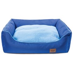 Лежак для собак и кошек Triol Ниагара L прямоугольный 57х50х17 см синий/голубой