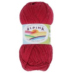 Пряжа Alpina Holly, 100% мерсеризованный хлопок, 10*50 г, 200 м+-10 м, №220, бордовый