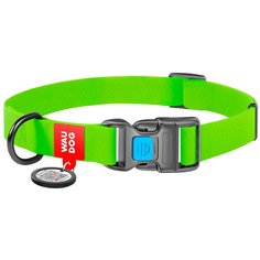 Ошейник WAU DOG Waterproof 20 мм 24-40 см салатовый