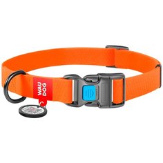 Ошейник WAU DOG Waterproof 20 мм 24-40 см оранжевый