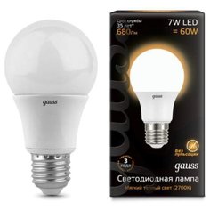 Лампочка светодиодная Gauss, 102502107, 7W, E27 (комплект из 3 штук)
