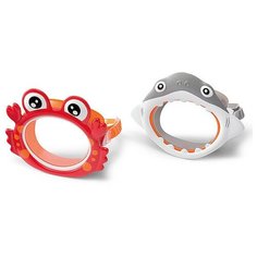 Маска для плавания детская краб/акула 3-8 лет Intex