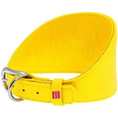 Ошейник WAU DOG Glamour для борзых 20 мм 34-40 см желтый
