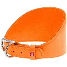 Ошейник WAU DOG Glamour для борзых 20 мм 34-40 см оранжевый
