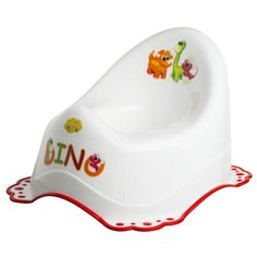 MALTEX горшок Dino (6012) белый/красный