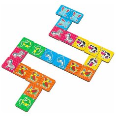 Развивающее детское ДОМИНО Alatoys "Животные"/Настольная игра из дерева