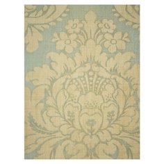 Дизайнерские обои Seabrook DAMASK FOLIO, США, акрил/бумага, моющиеся, Светлозеленый, Дамаск, 0,52х10м, DF30404
