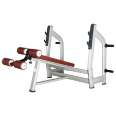Скамья для жима с отрицательным наклоном BRONZE GYM H-024 (КОРИЧНЕВЫЙ)