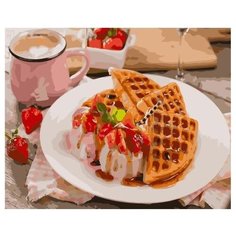 Картина по номерам Paintboy GX 35057 Мороженое и вафли 40х50 см