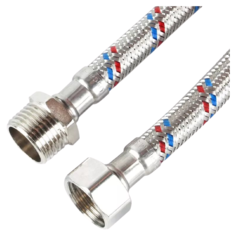 Подводка AQualine 150 см, для воды, сталь, гайка-штуцер