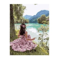 Картина по номерам Paintboy PK 68031 Девушка на берегу реки 40х50 см