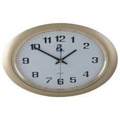 Настенные часы овальные PHOENIX P 121022 золотой ободок 40,2х26,2 см