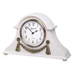Настольные часы деревянные белые Granat TB 19003-9 без боя размер 32,6х20,2 см Гранат