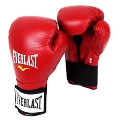Перчатки тренировочные на липучке Everlast 14oz красные