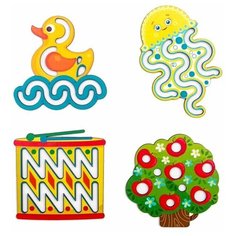 Развивающее пособие из дерева Линейки-трафареты, Детское ассорти Woodland