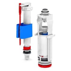 Набор с нижней подводкой 1/2", с пластиковым штуцером кнопка хромированная АниПласт WC8510C