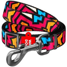 Поводок регулируемый waudog nylon с рисунком граффити (ширина 25 мм, длина 152-183 см) новинка!