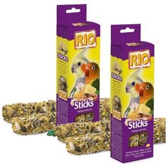 Рио палочки для средних попугаев с медом и орехами, 2х75 г, 0,150 кг RIO