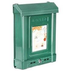 Ящик почтовый с замком (декор) (тёмно-зелёный) AlternativA