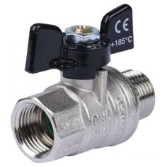 Кран шаровый г/ш 1/2 бабочка Bugatti /20/ 307