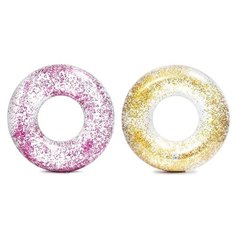 Круг надувной "TRANSPARENT GLITTER", 9+ Intex