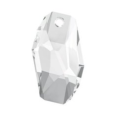 Подвески Swarovski Crystal, 18*10 мм, кристалл, 2 шт, в пакете, белый